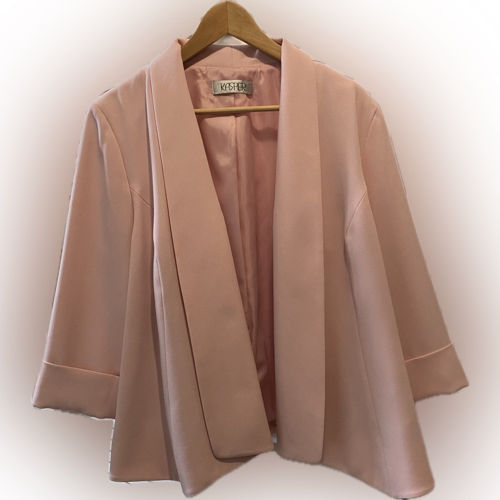 Kasper Lined Pink Blazer - 18 - VGUC